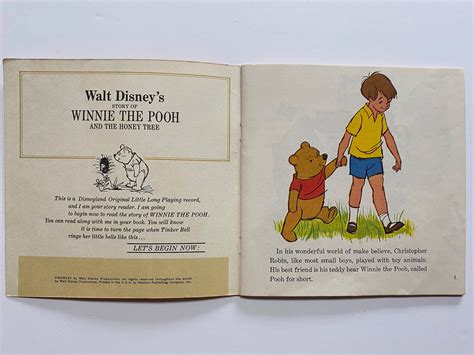 Disney Winnie the Pooh and the Honey Tree Book and Record 70s - Etsy