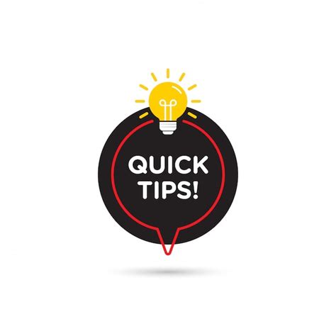 Premium Vector | Quick tips, helpful tricks vector logo icon or symbol set with black and yellow ...