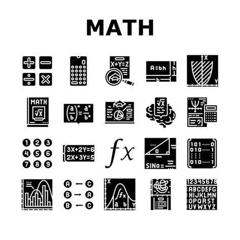 math education school science icons set vector 23862248 Vector Art at ...