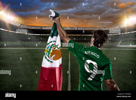 Mexican soccer player, celebrating with the fans Stock Photo - Alamy