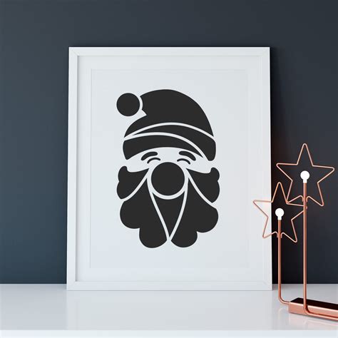 Cute Santa Face Stencil | Stencil Revolution