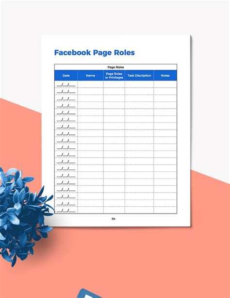 Facebook Planner Template in MS Word, Pages, GDocsLink, Portable ...