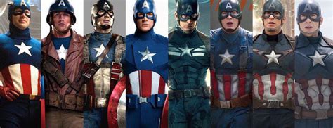 The evolution of the look of Captain America...