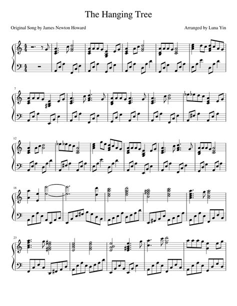 The Hanging Tree Sheet music for Piano (Solo) | Musescore.com