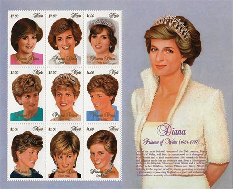 Princess Diana Postal Souvenir Sheet Of 9 Stamps Issued By… | Flickr