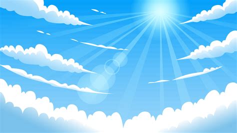 Blue Sky Background with Clouds and Sunlight 6501564 Vector Art at Vecteezy