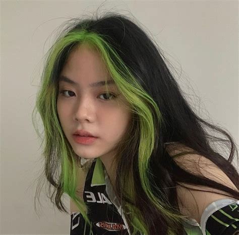 Pretty Hair Color, Hair Inspo Color, Hair Color For Black Hair, Neon Green Hair, Hair Color ...