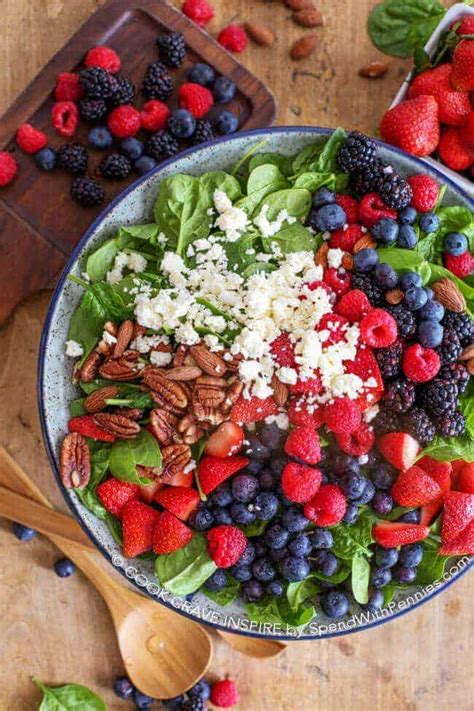 Fruit & Nut Spinach Salad Recipe - Spend With Pennies