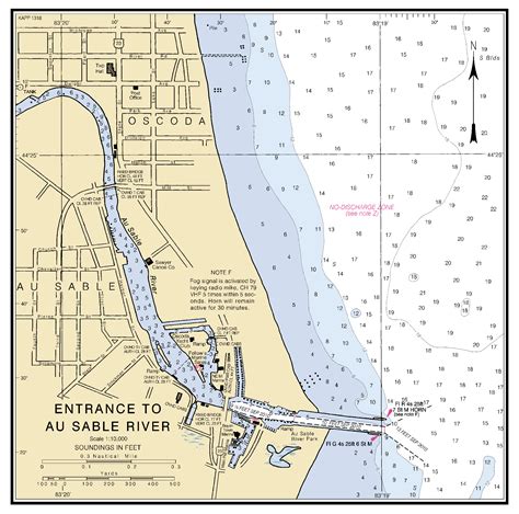 ENTRANCE TO AU SABLE RIVER MICHIGAN INSET nautical chart - ΝΟΑΑ Charts ...