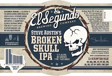 Steve Austin & El Segundo Brewing Present Broken Skull IPA • thefullpint.com