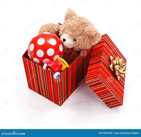 Big Gift Box Full Of Toys Stock Photos - Image: 21841983