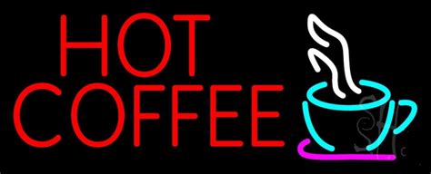 Red Hot Coffee With Cup Neon Sign | Coffee Neon Signs - Every Thing Neon