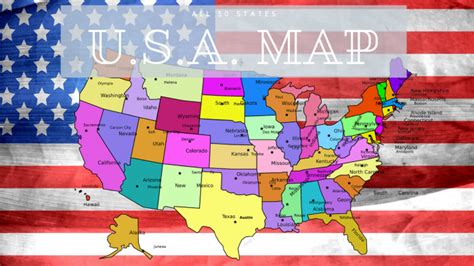 Usa Map With State Names And Capitals