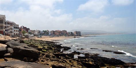 Taghazout beach stock image. Image of beach, panorama - 58711067