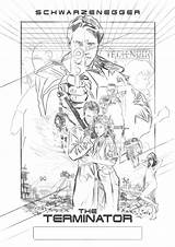 Terminator Coloring Pages sketch template