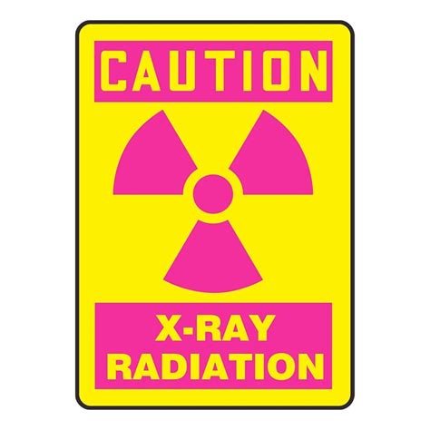 X-Ray Caution Sign Yellow and Pink - USAXRAY