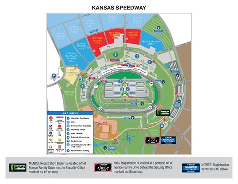 MENCS & NXS - Full Weekend Schedule & Track Map - Kansas Speedway - 10/ ...