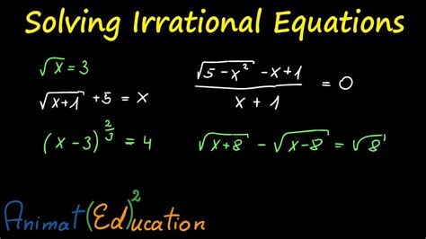 Solving Irrational Equations - YouTube