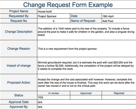 Change Request Template - Expert Program Management | Change management ...