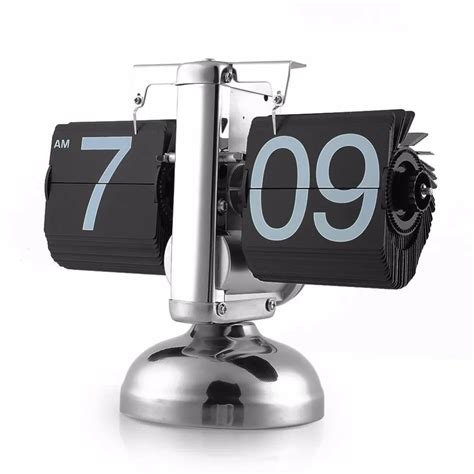 2017 Antique Style Auto Flip Digital Alarm Clock Reloj Despertador ...