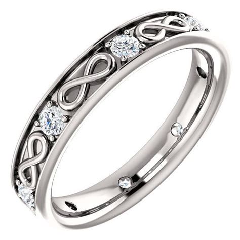 1/2 Carat Diamond Infinity Symbol Wedding Band Ring | Wedding ring ...