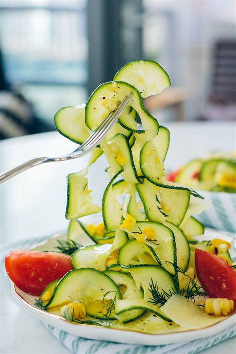 Zucchini Salad with Roasted Corn & Tomatoes