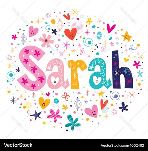 The Name Sarah In Different Fonts