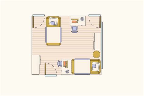 Twin Bed Floor Plan - floorplans.click