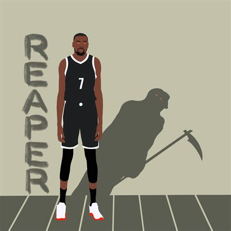 Download Kevin Durant Reaper Minimalist Art Wallpaper | Wallpapers.com