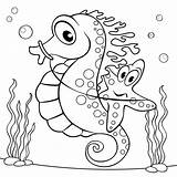 Sea Horse Coloring Pages Printable Free For Older Kids sketch template