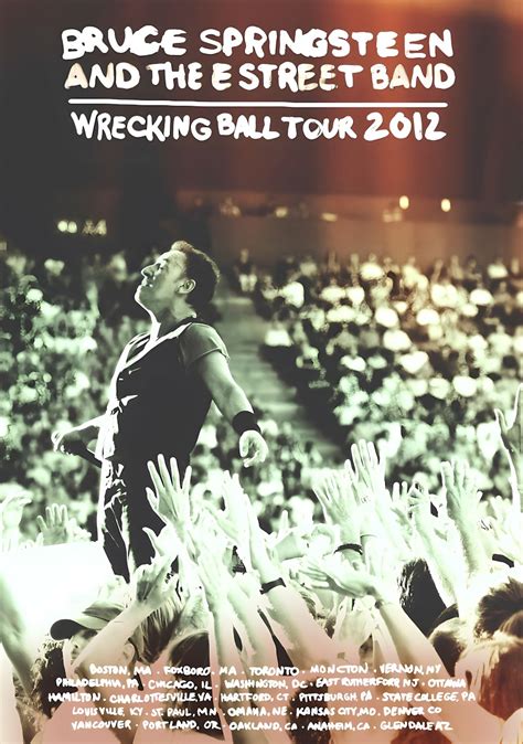 BRUCE SPRINGSTEEN Wrecking Ball 2012 UK Tour Poster