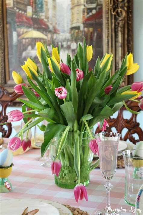 Easter Tablescape: Tulips & Bunnies