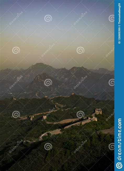 Great Wall of China at Sunrise Stock Image - Image of nature, asian ...