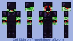 Armoured mutant creeper (obsidian) Minecraft Skin