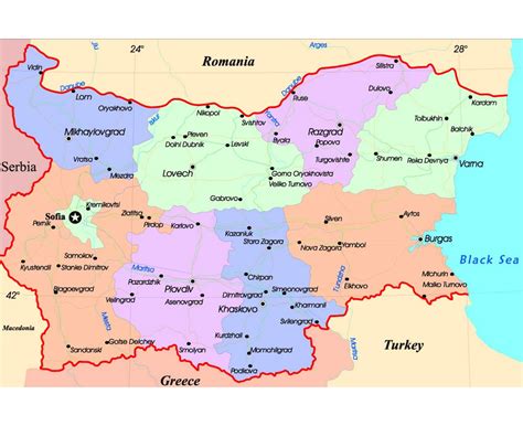 Maps of Bulgaria | Collection of maps of Bulgaria | Europe | Mapsland | Maps of the World