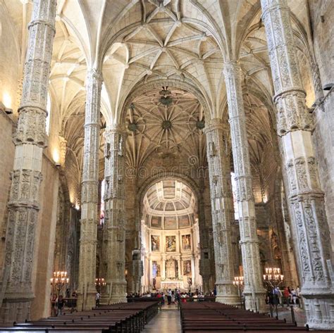 Interior Of Jeronimos Monastery Lisbon, Portugal Stock Image - Image of ...