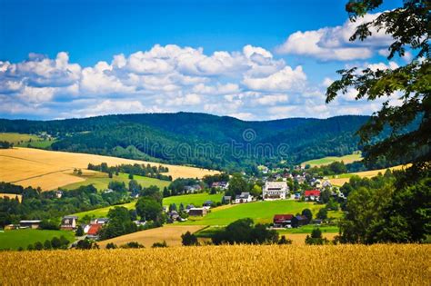 Countryside village stock image. Image of forest, scenic - 22932019