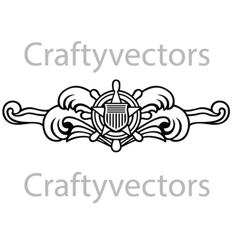 Coast Guard Cutterman Insignia Vector File - Etsy