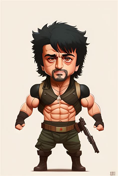 Squirrel_Hunt: Realistic Silvester Stallone as Rambo