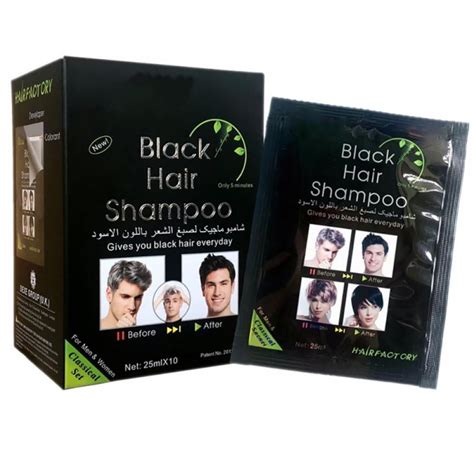 10 PCS Dexe Black Hair Shampoo | Instant Hair Dye Shampoo for Men and Women Black Color 5 ...