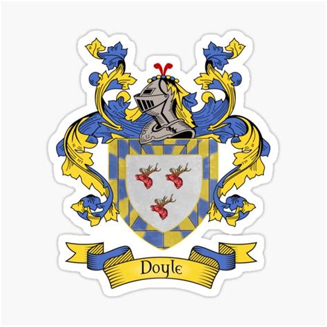 "Doyle Coat of Arms | Doyle Family Crest" Sticker for Sale by chuppys ...