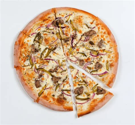 Pizza Cut into Pieces. View from Above Stock Photo - Image of circle, ingredients: 177626678