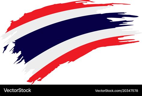 Thailand flag Royalty Free Vector Image - VectorStock