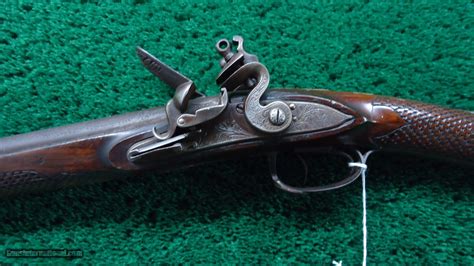 DOUBLE BARREL FLINTLOCK 20 GAUGE SHOTGUN