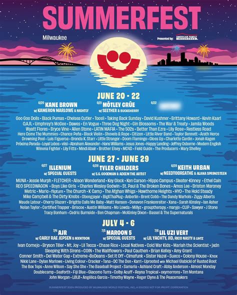 Summerfest 2024 Milwaukee Lineup - Winni Zondra