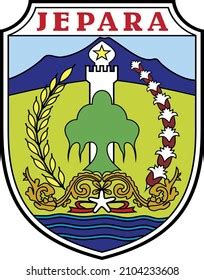 Jepara Regency Logo Fivepointed Shield Symbolizes Stock Vector (Royalty ...