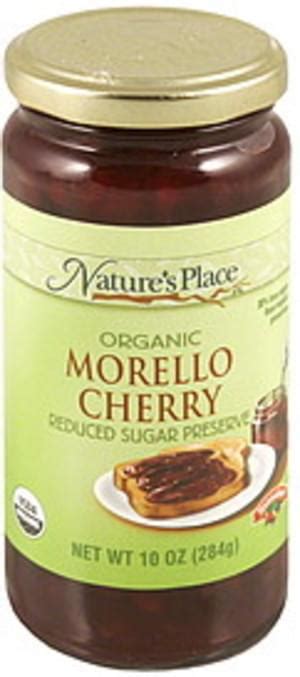 Hannaford Organic, Morello Cherry Reduced Sugar Preserve - 10 oz, Nutrition Information | Innit