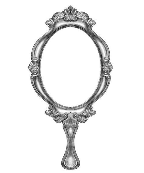 vintage hand mirror draw - Recherche Google | Mirror drawings, Mirror ...