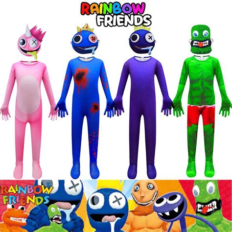 Roblox Rainbow Friends Cosplay Costume Kids Jumpsuit Halloween Fancy Dress Party | Shopee ...