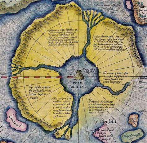 Hyperborea North Pole Canvas Print Flat Earth Map Mercator World Rupes Nigra HD | eBay